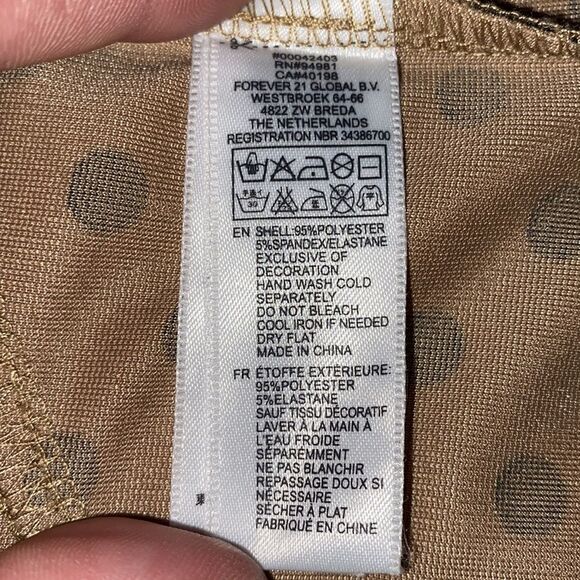 F21, Trendy, Nude, Polka Dot Mini Skirt - Picture 4 of 14